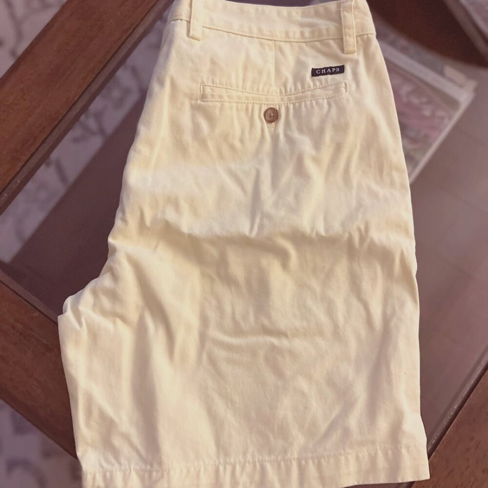 Men's Chaps Size 40 Yellow Casual Chino Shorts‎ Summer Dad Bod